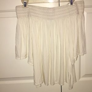 White off the shoulder top